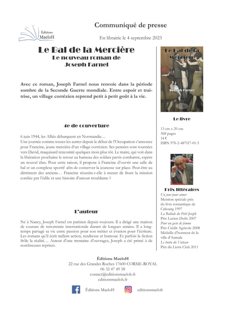 Communiqué de presse – Le Bal de la Mercière